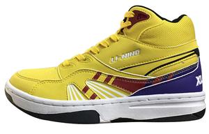 937 Винтажные баскетбольные кроссовки женские высокие желтые/фиолетовые/синие Lining