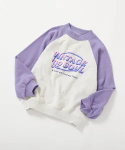 Толстовка с принтом Devil Lab Girls, рукава реглан, модель 2025AW Devirock, цвет 004-Logo-G Purple