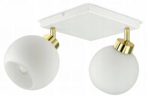 Шарообразный потолочный светильник Kiki Design II, золото - белый - алюминий - 20 х 23 х 20 см