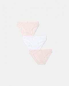 Комплект из 3 однотонных трусиков для девочек Cotton Juice, розовый