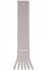 Узкий шарф с логотипом Acne Studios, серый