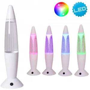 Лампа настольная Näve Tornado, weiß / transparent / bunt