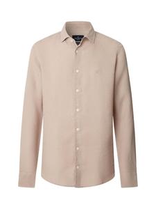 Hackett London Рубашка на пуговицах 'ESS' бежевого цвета Regular fit