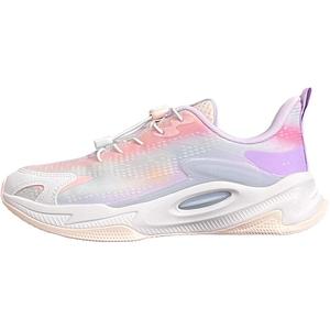 LINING YOUNG Амортизирующие и дышащие низкие детские повседневные кроссовки pink purple для подростков