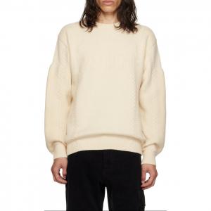 Свитер мужской цвета айвори WE11DONE, слоновая кость