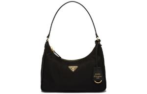 Re Edition Переработанный Нейлон Мини Сумка на Одно Плечо Женская Черная PRADA