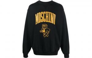 Moschino Мужская толстовка с круглым вырезом, черная, средней толщины, стандартного размера
