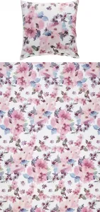 Постельное белье лилово-бело-зелено-петроль 1x 135x200 см + 1x 80x80 см Erwin Müller