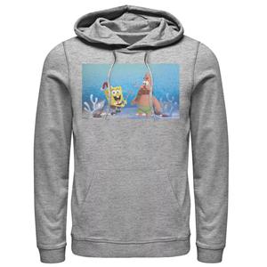 Мужская толстовка с капюшоном и рисунком «Губка Боб Квадратные штаны Патрик Стар» Christmas Buddies Nickelodeon