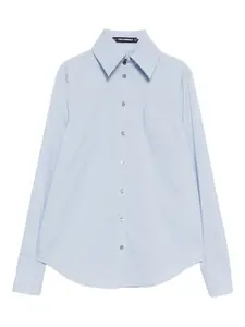Хлопковая рубашка с длинными рукавами Karl Lagerfeld, синий