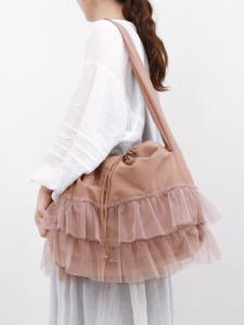 (L) Сумка через плечо Cachecache / Шифоновая сумка с оборками