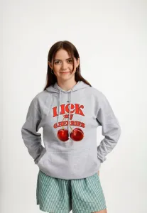 Толстовка «lick my cherrys» Henry Tiger, Heather Grey