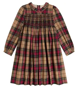 Клетчатое платье Donatelle из хлопка Bonpoint, разноцветный