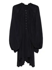 Платье мини на пуговицах со складками Lanvin, фиолетовый