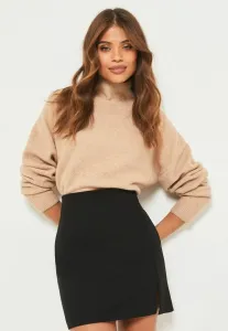 Юбка а-силуэта с разрезом сбоку, укороченного кроя Lipsy, Black