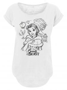 Рубашка F4NT4STIC Disney Die Schöne und das Biest Collage Zeichnung, белый