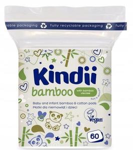Подушечки косметические для малышей, 60 шт. Cleanic, Kindii Bamboo