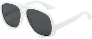 Женские солнцезащитные очки-пилот с двойной перемычкой большого размера, модные градиентные очки с защитой от УФ-излучения UV400. Мужские солнцезащитные очки в трендовом зелено-розовом цвете Melrose, White