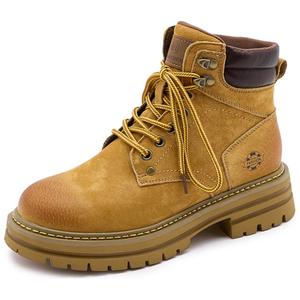 Короткие полусапоги Мартин до середины икры 7 см Женские Желтый ACEMICKY, Желтый Высота Увеличение