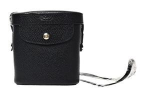 LONGCHAMP Кожаная ведерка из коровьей кожи, миниатюрная женская сумка через плечо черного цвета