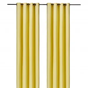 Weckbrodt штора «Vito», (1 шт.), штора на люверсах, непрозрачный, микровелюр, однотонные цвета, желтый