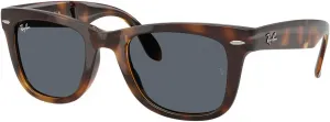 Солнцезащитные очки Ray-Ban Unisex Rb4105 складные Wayfarer квадратной формы, Havana/Blue