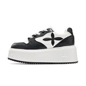 Кроссовки BURGELY Skateboarding Shoes Women's Low-top Beige/Black, бежевый/черный