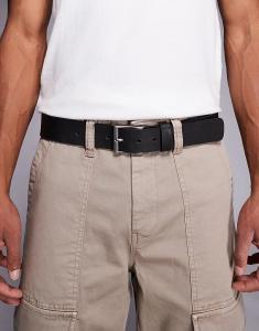 Повседневный кожаный ремень с заклепками River Island черного цвета