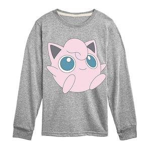 Детская футболка с длинным рукавом Pokémon Jigglypuff Licensed Character, Athletic Heather