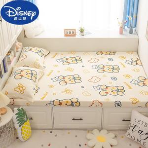 Disney Простыня на резинке 150х200 см, детская, фланелевая, хлопок, для матраса 3-9 см, цвет Yellow Bear