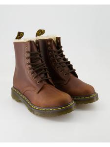 Коричневые ботильоны на шнуровке Dr. Martens