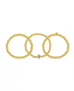 Набор браслетов-бусин с кубическим цирконием и пузырчатой отделкой Unwritten, y