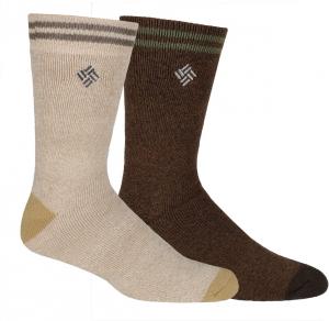 Columbia мужские повседневные хлопковые носки, 3 пары, Khaki/Brown