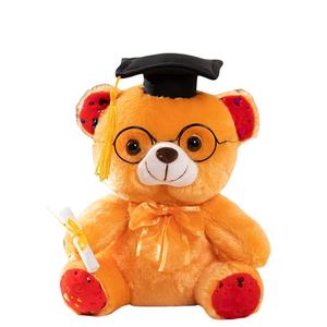 Плюшевая кукла Graduated Bear Doctor Bear высотой 22 см Tak Bebe, коричневый