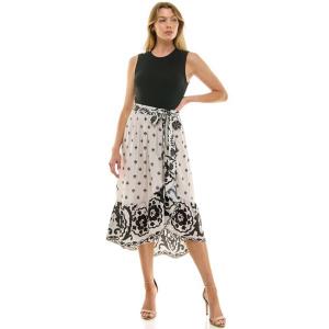 Женское крестьянское платье с принтом Figueroa & Flower, цвет ivory black