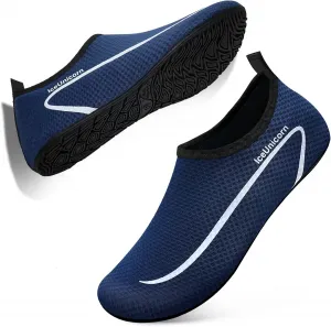 Водные обувь IceUnicorn для мужчин и женщин, пляжные, для плавания, акваноски, для бассейна, быстросохнущие, для йоги, темно-синий