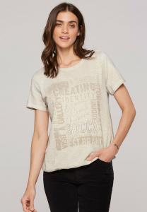 Футболка с принтом MIT ARTWORK UND ELASTIKSAUM Soccx, коричневый