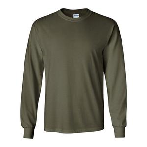 Футболка Gildan из ультрахлопка с длинными рукавами, цвет Military Green