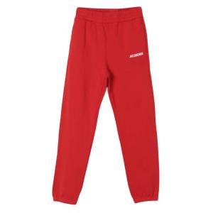 Детские спортивные брюки Jacquemus Le Jogging Logo из хлопка, красный