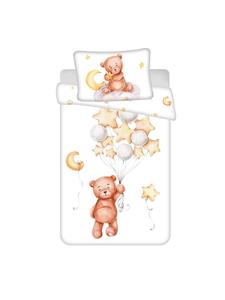 Детское постельное белье - пододеяльник 100х135 см и наволочка 40х60 см белого цвета COFI 1453