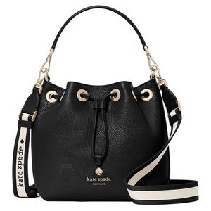 Kate Spade Кожаная ведро сумка через плечо мини женская черная