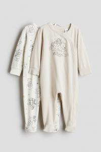 2 пижамы с ножками H&M, мультиколор