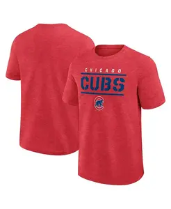 Мужская футболка Chicago Cubs Top Notch цвета вересково-красного Fanatics
