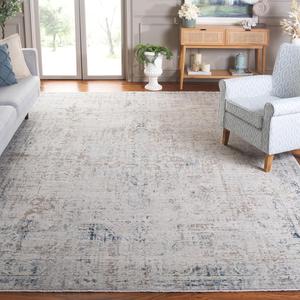 Ковер SAFAVIEH, 244 x 290 см,  Antique Patina Collection — Grey & Blue, традиционный дизайн, не линяет и прост в уходе, идеален для помещений с высокой проходимостью: гостиная, спальня, столовая (ANP650F-8)
