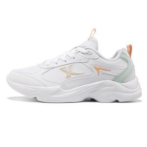 XTEP Низкие, амортизирующие, износостойкие, повседневные женские туфли, цвет: белый, серый, кремово-зеленый