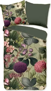 Пододеяльник 135x200 + 1* 80x80 см - цветы и листья Descanso