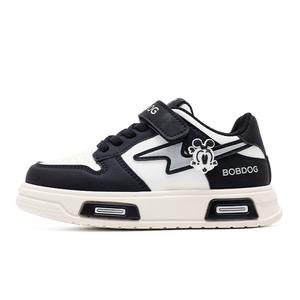 Терморегулирующая поддержка устойчивые к истиранию низкие детские повседневные кроссовки BOBDOG, черный/белый