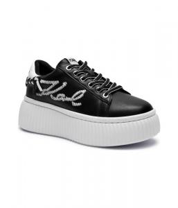 Кеды кожаные Karl Lagerfeld Kreeper Lo Whipstitch Lo Lace, черный