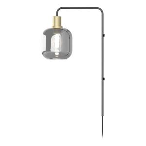 Настенный светильник Loistaa Mome, дымчатое стекло / железо - 1 лампа - высота: 57 см