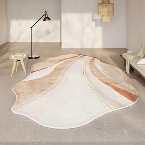 AOVOC Ковер круглый 100х150 см Wabi-Sabi, японский стиль Nigura Flower, для гостиной/спальни, у кресла/столика